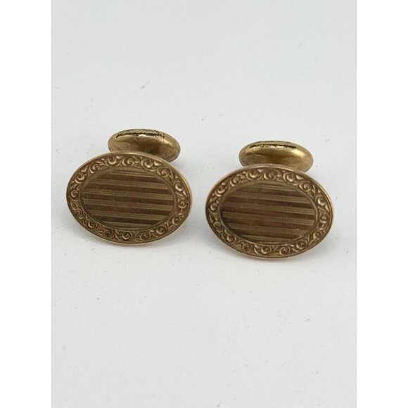 Vintage estate Krementz plated cuff links - Picture 3 of 5